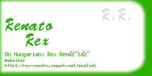 renato rex business card